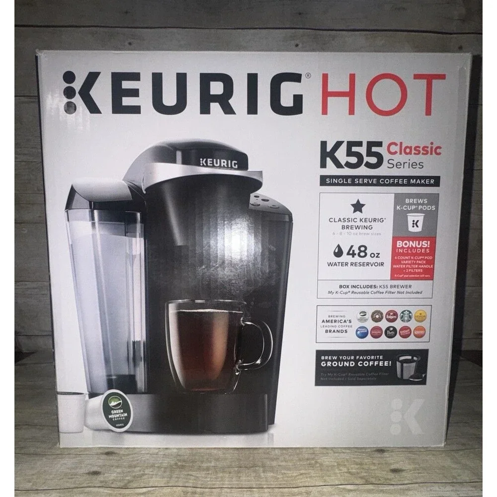 ☕️Keurig K55 Classic K-Cup Coffee Single Hot Morning Brew Maker, 48 oz Black